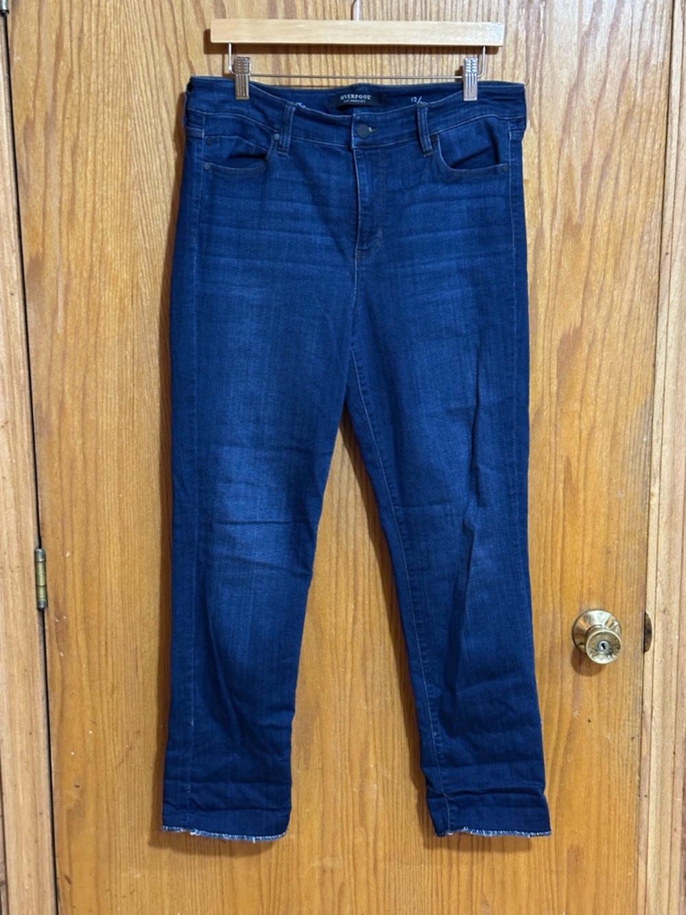Liverpool Women's Dark Indigo Cropped jeans stretch sz 12/31